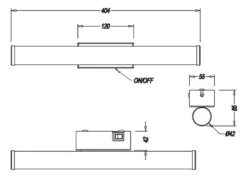 Trio Leuchten LED Bad Wandleuchte MATTIMO Mit Schalter Chrom 40cm - Spiegelleuchte 14 Trio Leuchten LED Bad Wandleuchte MATTIMO Mit Schalter Chrom 40cm - Spiegelleuchte -Globo Store led bad wandleuchte mattimo mit schalter chrom 40c 6