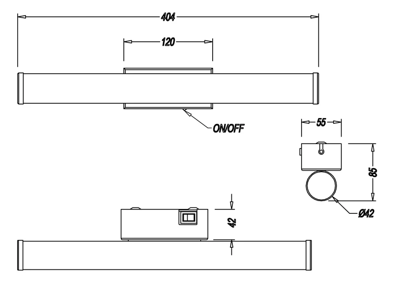 Trio Leuchten LED Bad Wandleuchte MATTIMO Mit Schalter Chrom 40cm - Spiegelleuchte 7 Trio Leuchten LED Bad Wandleuchte MATTIMO Mit Schalter Chrom 40cm - Spiegelleuchte – Bild 7