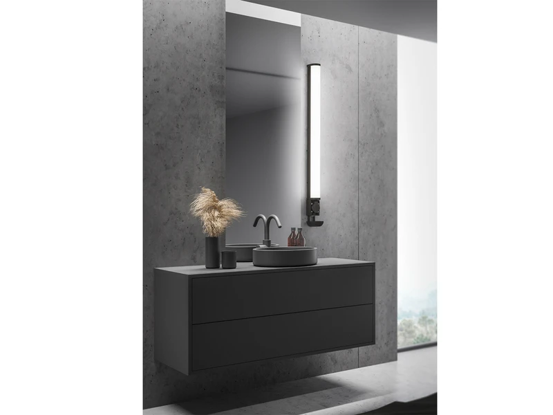 Trio Leuchten LED Bad Wandleuchte PIERA Mit Steckdose Schwarz 119cm - Spiegelleuchte 5 Trio Leuchten LED Bad Wandleuchte PIERA Mit Steckdose Schwarz 119cm - Spiegelleuchte – Bild 5