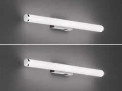 Trio Leuchten LED Bad Wandleuchten 2er Set Mit Schalter Chrom 60cm - Spiegelleuchte -Globo Store led bad wandleuchten 2er set mit schalter chrom 60 2
