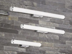 Trio Leuchten LED Bad Wandleuchten 2er Set Mit Schalter Chrom 80cm - Spiegelleuchte -Globo Store led bad wandleuchten 2er set mit schalter chrom 80 8