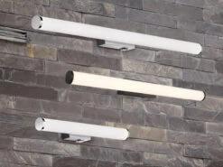 Trio Leuchten LED Bad Wandleuchten 2er Set Mit Schalter Chrom 80cm - Spiegelleuchte -Globo Store led bad wandleuchten 2er set mit schalter chrom 80 9