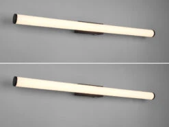 Trio Leuchten LED Bad Wandleuchten 2er Set Mit Schalter Schwarz 80cm - Spiegelleuchte -Globo Store led bad wandleuchten 2er set mit schalter schwarz 1 12