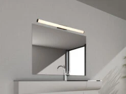 Trio Leuchten LED Bad Wandleuchten 2er Set Mit Schalter Schwarz 80cm - Spiegelleuchte -Globo Store led bad wandleuchten 2er set mit schalter schwarz 1 17