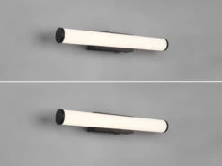 Trio Leuchten LED Bad Wandleuchten 2er Set Mit Schalter Schwarz 40cm - Spiegelleuchte -Globo Store led bad wandleuchten 2er set mit schalter schwarz 1 2