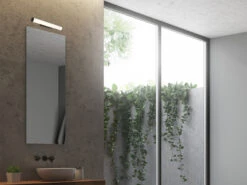 Trio Leuchten LED Bad Wandleuchten 2er Set Mit Schalter Schwarz 40cm - Spiegelleuchte -Globo Store led bad wandleuchten 2er set mit schalter schwarz 1 6