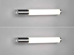 Trio Leuchten LED Bad Wandleuchten 2er Set Mit Steckdose Chrom 41,5cm - Spiegelleuchte -Globo Store led bad wandleuchten 2er set mit steckdose chrom 4 2