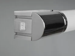 Trio Leuchten LED Bad Wandleuchten 2er Set Mit Steckdose Chrom 41,5cm - Spiegelleuchte -Globo Store led bad wandleuchten 2er set mit steckdose chrom 4 5