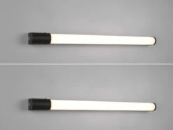 Trio Leuchten LED Bad Wandleuchten 2er Set Mit Steckdose Schwarz 79cm - Spiegelleuchte -Globo Store led bad wandleuchten 2er set mit steckdose schwarz 13