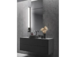 Trio Leuchten LED Bad Wandleuchten 2er Set Mit Steckdose Schwarz 79cm - Spiegelleuchte -Globo Store led bad wandleuchten 2er set mit steckdose schwarz 16