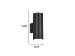 Trio Leuchten LED Badezimmer Wandleuchte 2er Set Up Down In Schwarz 16,6cm - Spiegelleuchte -Globo Store led badezimmer wandleuchte 2er set up down in schw 3