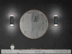 Trio Leuchten LED Badezimmer Wandleuchte 2er Set Up Down In Schwarz 16,6cm - Spiegelleuchte -Globo Store led badezimmer wandleuchte 2er set up down in schw 5