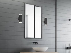 Trio Leuchten LED Badezimmer Wandleuchte 2er Set Up Down In Schwarz 16,6cm - Spiegelleuchte -Globo Store led badezimmer wandleuchte 2er set up down in schw 7