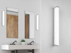 Trio Leuchten LED Badezimmer Wandleuchte FABIO In Chrom 42,5cm - Spiegelleuchte