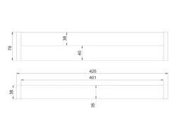 Trio Leuchten LED Badezimmer Wandleuchte FABIO In Schwarz 42,5cm - Spiegelleuchte -Globo Store led badezimmer wandleuchte fabio in schwarz 425cm 1 8