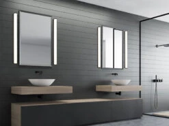 Trio Leuchten LED Badezimmer Wandleuchte FABIO In Schwarz 80cm - Spiegelleuchte -Globo Store led badezimmer wandleuchte fabio in schwarz 80cm s 4