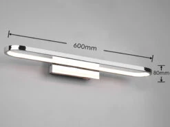 Trio Leuchten LED Badezimmer Wandleuchte GIANNI In Chrom, Breite 60cm - Spiegelleuchte -Globo Store led badezimmer wandleuchte gianni in chrom breite 1 3