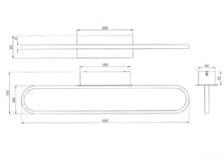 Trio Leuchten LED Badezimmer Wandleuchte GIANNI In Schwarz, Breite 60cm - Spiegelleuchte -Globo Store led badezimmer wandleuchte gianni in schwarz breit 8