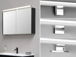 Trio Leuchten LED Badezimmer Wandleuchte LINO In Chrom, Breite 60cm - Spiegelleuchte