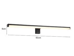 Trio Leuchten LED Badezimmer Wandleuchte LINO In Schwarz, Breite 60cm - Spiegelleuchte 12 Trio Leuchten LED Badezimmer Wandleuchte LINO In Schwarz, Breite 60cm - Spiegelleuchte -Globo Store led badezimmer wandleuchte lino in schwarz breite 1 12