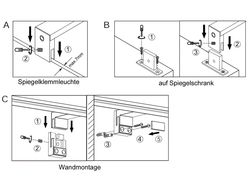 Trio Leuchten LED Badezimmer Wandleuchte LINO In Schwarz, Breite 60cm - Spiegelleuchte 7 Trio Leuchten LED Badezimmer Wandleuchte LINO In Schwarz, Breite 60cm - Spiegelleuchte – Bild 7