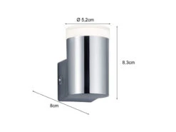 Trio Leuchten LED Badezimmer Wandleuchte RAY In Chrom 8,3cm - Spiegelleuchte -Globo Store led badezimmer wandleuchte ray in chrom 83cm spieg 3