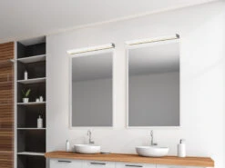 Trio Leuchten LED Badezimmer Wandleuchte ROCCO Chrom 60cm - Up-Down Spiegelleuchte -Globo Store led badezimmer wandleuchte rocco chrom 60cm up dow 4