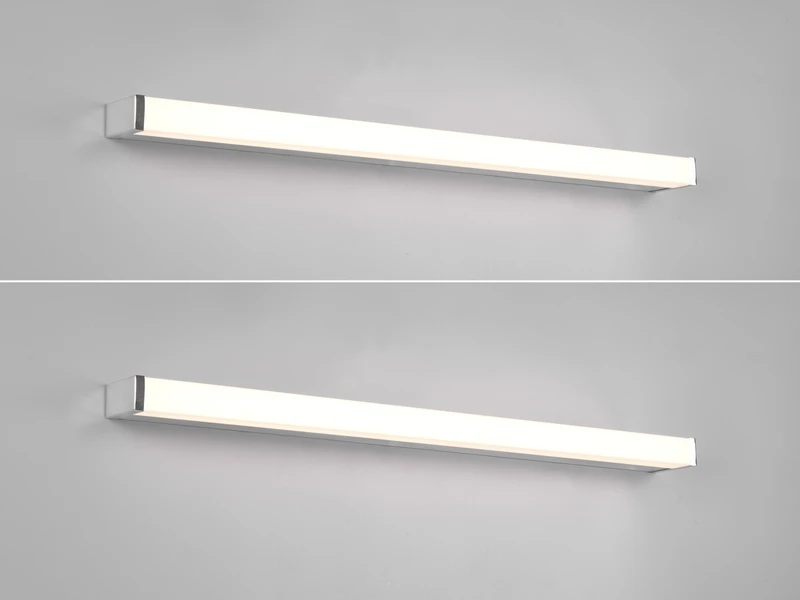 Trio Leuchten LED Badezimmer Wandleuchten 2er Set In Chrom 80cm - Spiegelleuchte 3 Trio Leuchten LED Badezimmer Wandleuchten 2er Set In Chrom 80cm - Spiegelleuchte – Bild 3