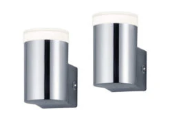 Trio Leuchten LED Badezimmer Wandleuchten 2er Set In Chrom 8,3cm - Spiegelleuchte -Globo Store led badezimmer wandleuchten 2er set in chrom 83cm 1 8
