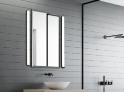 Trio Leuchten LED Badezimmer Wandleuchten 2er Set In Schwarz 120cm - Spiegelleuchte -Globo Store led badezimmer wandleuchten 2er set in schwarz 120 5