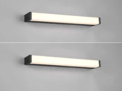 Trio Leuchten LED Badezimmer Wandleuchten 2er Set In Schwarz 42,5cm - Spiegelleuchte -Globo Store led badezimmer wandleuchten 2er set in schwarz 425 2