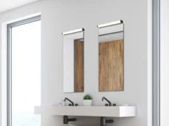 Trio Leuchten LED Badezimmer Wandleuchten 2er Set In Schwarz 42,5cm - Spiegelleuchte -Globo Store led badezimmer wandleuchten 2er set in schwarz 425 4