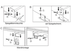 Trio Leuchten LED Badezimmer Wandleuchten 2er Set In Schwarz, Breite 40cm - Spiegelleuchte 14 Trio Leuchten LED Badezimmer Wandleuchten 2er Set In Schwarz, Breite 40cm - Spiegelleuchte -Globo Store led badezimmer wandleuchten 2er set in schwarz bre 6