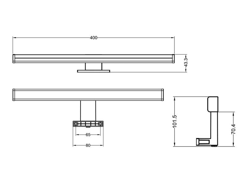 Trio Leuchten LED Badezimmer Wandleuchten 2er Set In Schwarz, Breite 40cm - Spiegelleuchte 8 Trio Leuchten LED Badezimmer Wandleuchten 2er Set In Schwarz, Breite 40cm - Spiegelleuchte – Bild 8