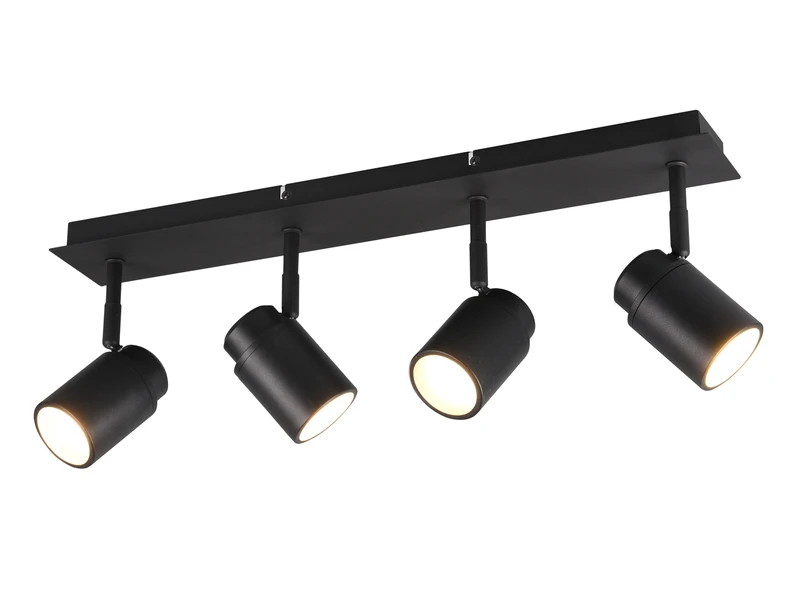Trio Leuchten LED Badezimmerlampe Deckenstrahler 4 Flammig Schwenkbar In Schwarz 2 Trio Leuchten LED Badezimmerlampe Deckenstrahler 4 Flammig Schwenkbar In Schwarz – Bild 2