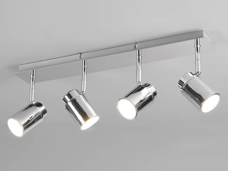 Trio Leuchten LED Badezimmerlampe Deckenstrahler 4 Flammig Schwenkbar In Chrom 3 Trio Leuchten LED Badezimmerlampe Deckenstrahler 4 Flammig Schwenkbar In Chrom – Bild 3