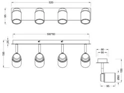 Trio Leuchten LED Badezimmerlampe Deckenstrahler 4 Flammig Schwenkbar In Chrom 15 Trio Leuchten LED Badezimmerlampe Deckenstrahler 4 Flammig Schwenkbar In Chrom -Globo Store led badezimmerlampe deckenstrahler 4 flammig schwe 15