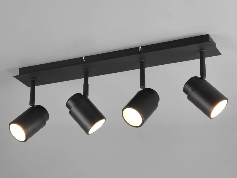 Trio Leuchten LED Badezimmerlampe Deckenstrahler 4 Flammig Schwenkbar In Schwarz 3 Trio Leuchten LED Badezimmerlampe Deckenstrahler 4 Flammig Schwenkbar In Schwarz – Bild 3