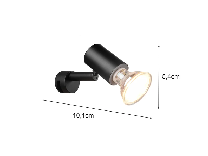 Trio Leuchten LED Badezimmerlampe Dimmbar Schwarz, Spiegelklemmleuchte Mit Schwenkbarem Spot 4 Trio Leuchten LED Badezimmerlampe Dimmbar Schwarz, Spiegelklemmleuchte Mit Schwenkbarem Spot – Bild 4