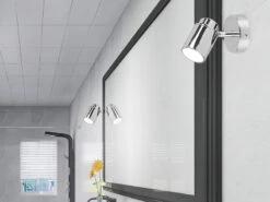 Trio Leuchten LED Badezimmerlampe Wandstrahler 1 Flammig Schwenkbar In Chrom -Globo Store led badezimmerlampe wandstrahler 1 flammig schwenk 4