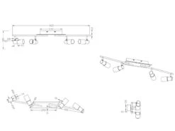 Trio Leuchten LED-Balken, 4x4,5W Osram-LEDs, 2 Gelenke, Alu Gebürstet, Glas Weiß 7 Trio Leuchten LED-Balken, 4x4,5W Osram-LEDs, 2 Gelenke, Alu Gebürstet, Glas Weiß -Globo Store led balken 4x45w osram leds 2 gelenke alu gebuerst 2