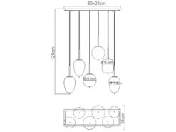 MeineWunschleuchte LED Balkenpendelleuchte Mit 6 Rauchglaskugeln, Metall Schwarz 7 MeineWunschleuchte LED Balkenpendelleuchte Mit 6 Rauchglaskugeln, Metall Schwarz -Globo Store led balkenpendelleuchte mit 6 rauchglaskugeln meta 2
