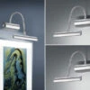 Trio Leuchten LED Bilderleuchte Im 2er Set In Silber Matt Mit Flexarm & Drehdimmer