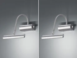 Trio Leuchten LED Bilderleuchte Im 2er Set In Silber Matt Mit Flexarm & Drehdimmer 9 Trio Leuchten LED Bilderleuchte Im 2er Set In Silber Matt Mit Flexarm & Drehdimmer -Globo Store led bilderleuchte im 2er set in silber matt mit fl 2