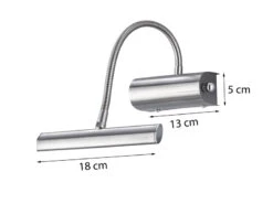 Trio Leuchten LED Bilderleuchte Im 2er Set In Silber Matt Mit Flexarm & Drehdimmer 10 Trio Leuchten LED Bilderleuchte Im 2er Set In Silber Matt Mit Flexarm & Drehdimmer -Globo Store led bilderleuchte im 2er set in silber matt mit fl 3