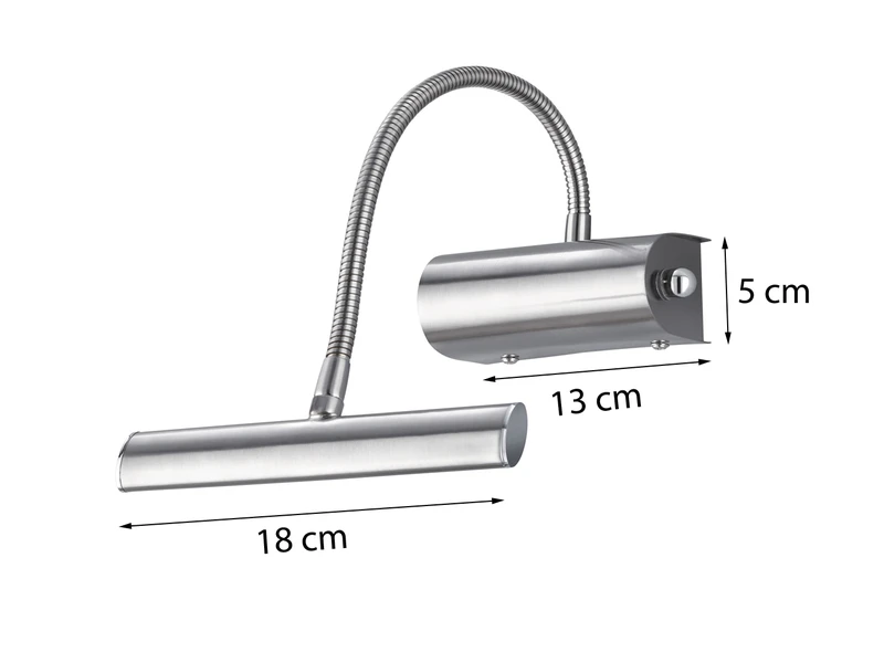 Trio Leuchten LED Bilderleuchte Im 2er Set In Silber Matt Mit Flexarm & Drehdimmer 4 Trio Leuchten LED Bilderleuchte Im 2er Set In Silber Matt Mit Flexarm & Drehdimmer – Bild 4