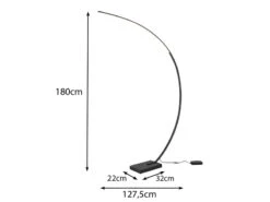 Trio Leuchten LED Bogenlampe BANGKOK Schwarz Matt Mit Großer Ausladung Und Dimmer -Globo Store led bogenlampe bangkok schwarz matt mit grosser au 3