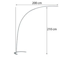 Trio Leuchten LED Bogenlampe SHANGHAI Dimmbar, 200cm Ausladung, Metall Schwarz -Globo Store led bogenlampe shanghai dimmbar 200cm ausladung me 2