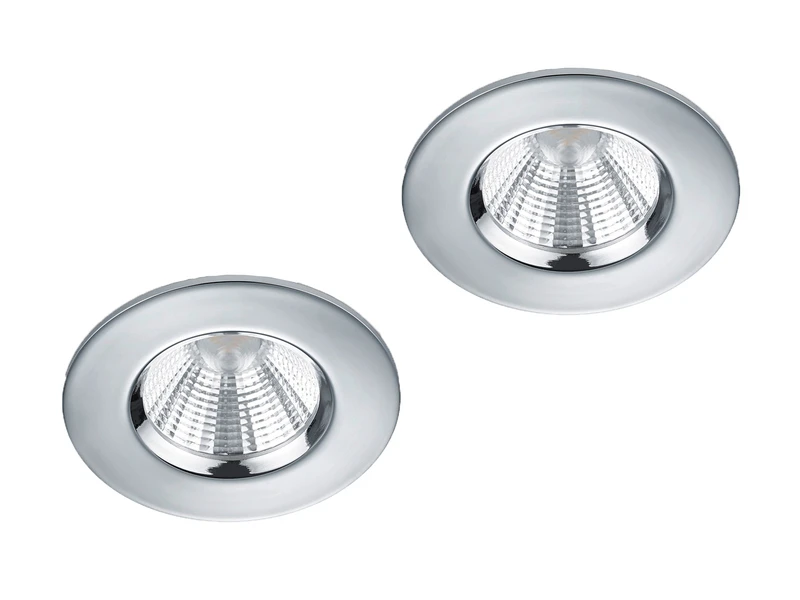 Trio Leuchten LED Deckeneinbaustrahler Rund Dimmbar 2er Set In Chrom, IP65 8 Trio Leuchten LED Deckeneinbaustrahler Rund Dimmbar 2er Set In Chrom, IP65 – Bild 8