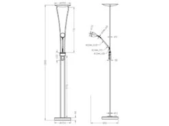 Trio Leuchten LED Deckenfluter ARIZONA Mit Leselampe & Dimmer 180cm Hoch, Silber Matt 9 Trio Leuchten LED Deckenfluter ARIZONA Mit Leselampe & Dimmer 180cm Hoch, Silber Matt -Globo Store led deckenfluter arizona mit leselampe dimmer 180c 3